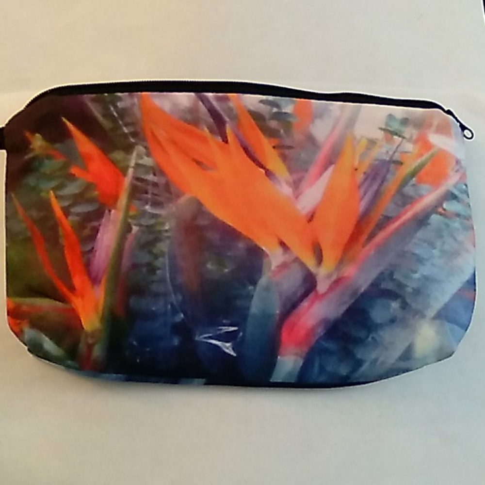 NEW- Cosmetic bag- Birds of Paradise